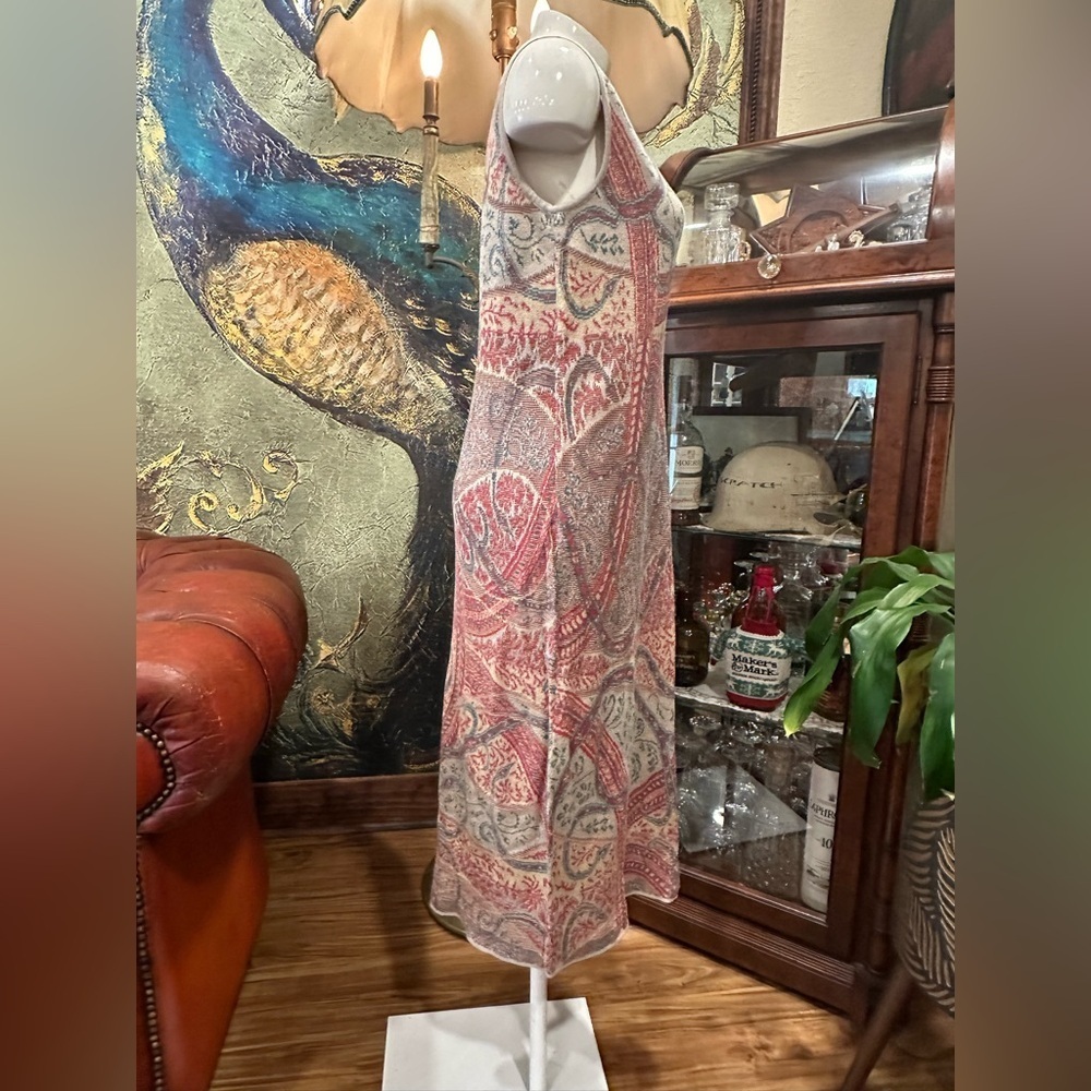 EUC Peruvian Connection Pima Cotton Jacquard Knit Maxi Tank Dress super soft - Picture 2 of 5